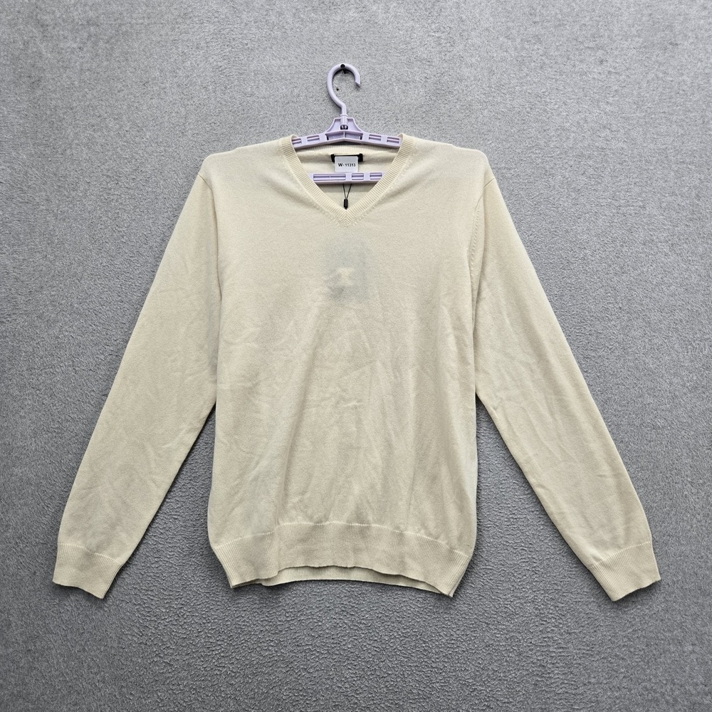 State Cashmere Women Sweater XL Cream Cashmere‎ Long Sleeve